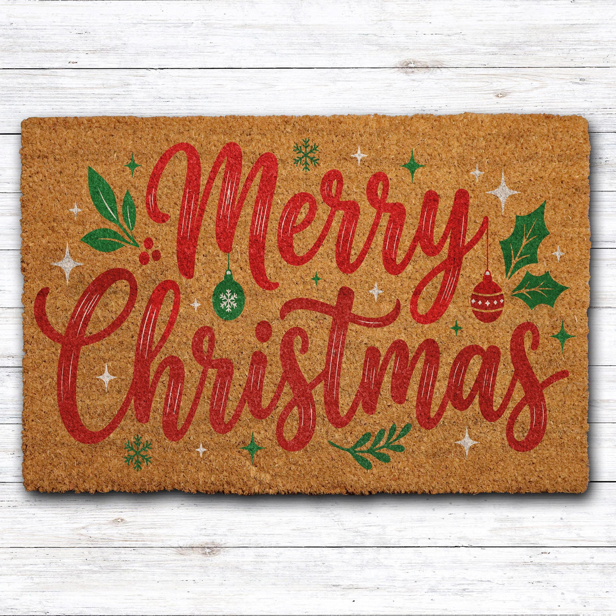 Design Optional Merry Christmas Doormat, Aesthetic Winter Holiday Welcome Mat