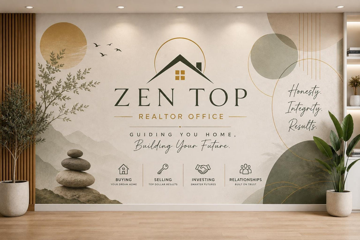 Custom Business Wall Mural, Logo Wallpaper, Office Branding (Personalized)