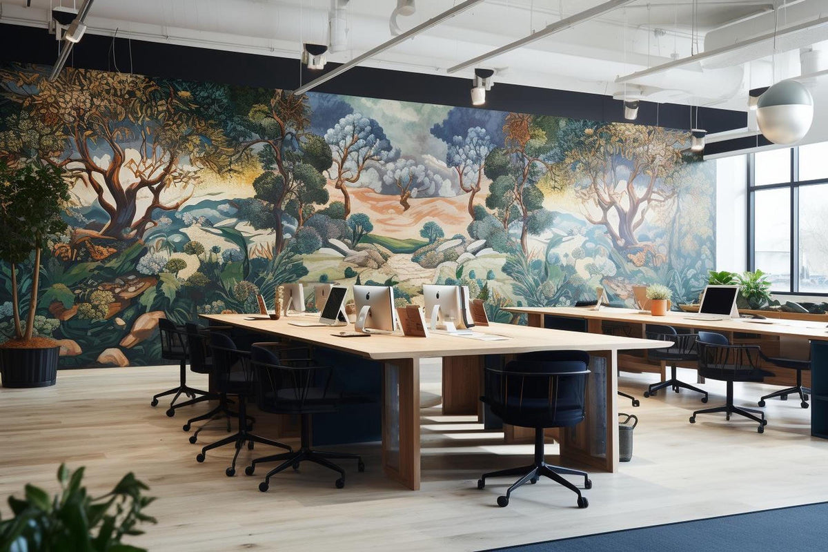 Custom Business Wall Mural, Logo Wallpaper, Office Branding (Personalized)