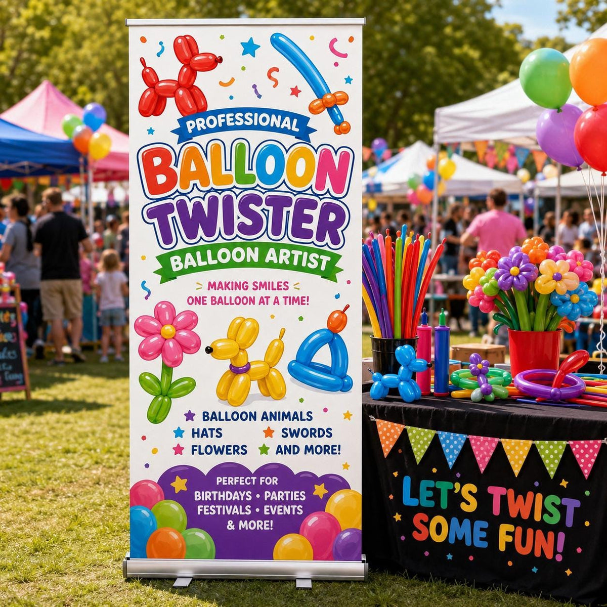 Custom Roll Up Banner, Retractable Display Stand, Trade Show Sign (33"x80")