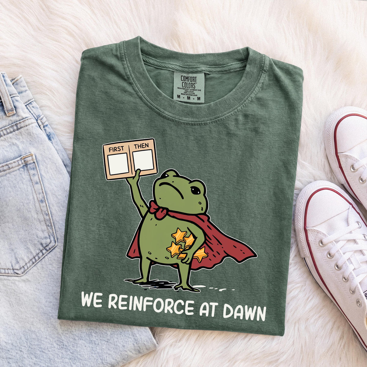 We Reinforce at Dawn Frog Graphic Shirt