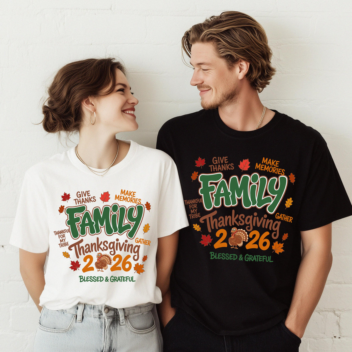 Thanksgiving Family Comfort Colors® T-Shirt, Turkey Thanksgiving 2026 Shirt, Funny Thanksgiving Matching Gift Tee