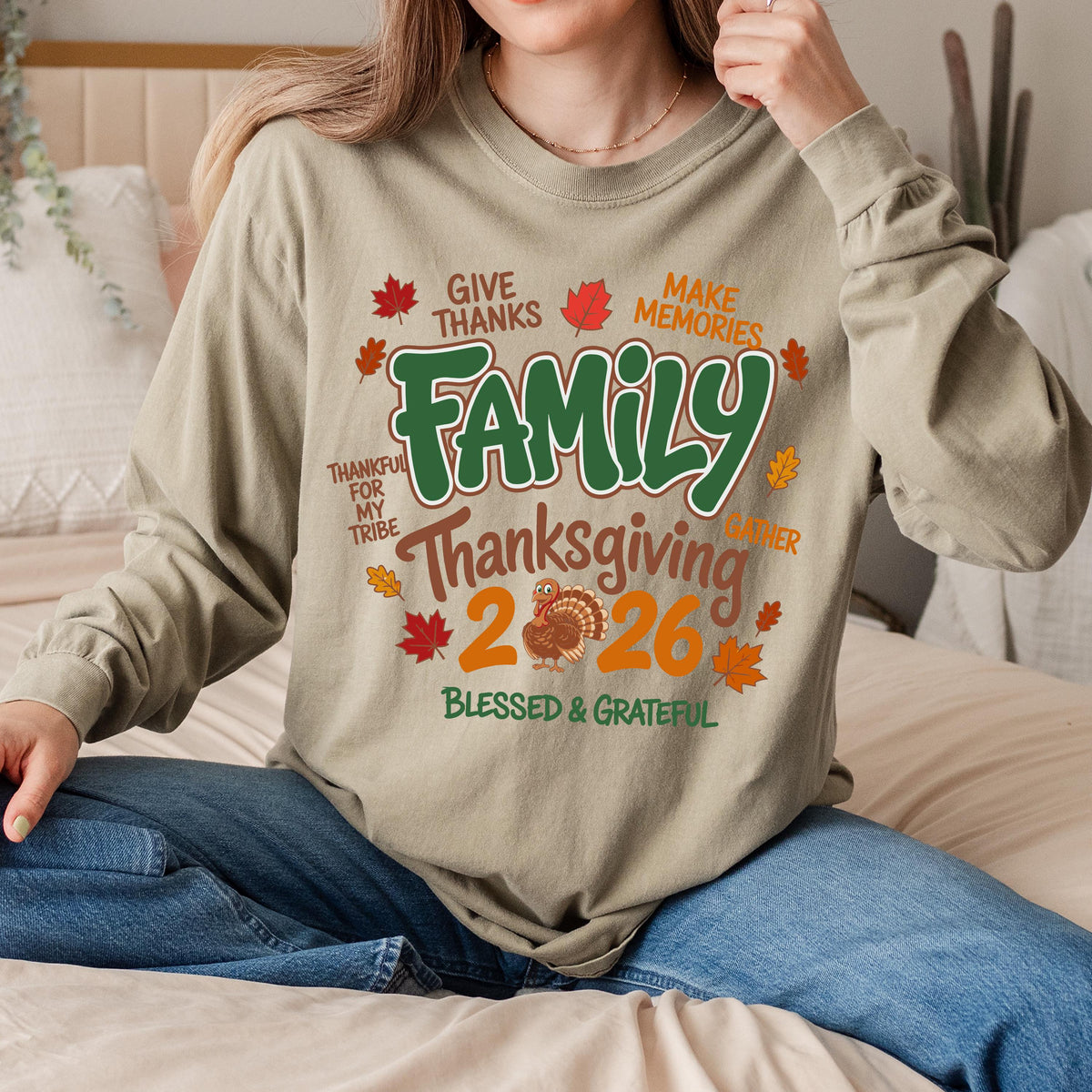Thanksgiving Family Comfort Colors® T-Shirt, Turkey Thanksgiving 2026 Shirt, Funny Thanksgiving Matching Gift Tee