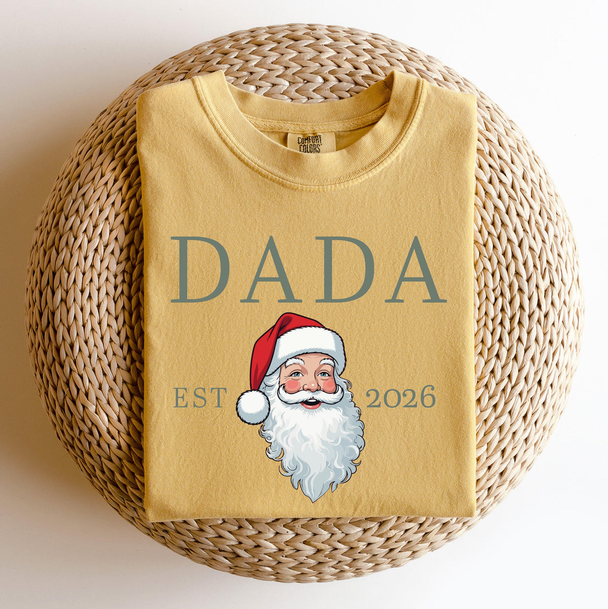 Christmas Family Comfort Colors® Shirt, Santa Dada & Bow Mama Shirt, Holiday Family Matching Gift