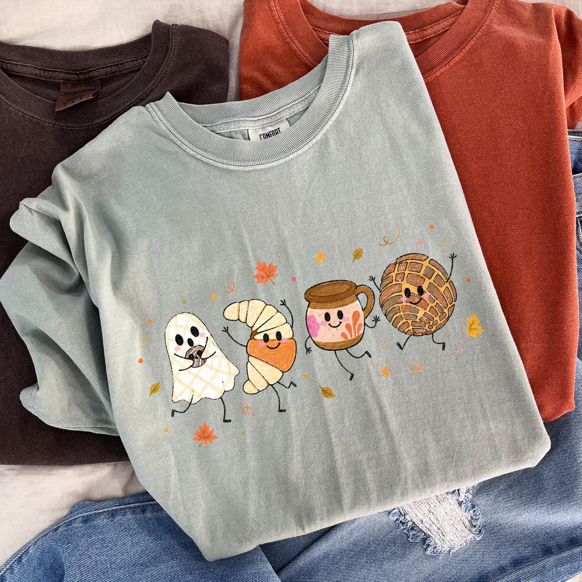 Pantasmas Ghost Comfort Colors® Shirt, Latina Spooky Season Tee, Mexican Halloween Long Sleeve
