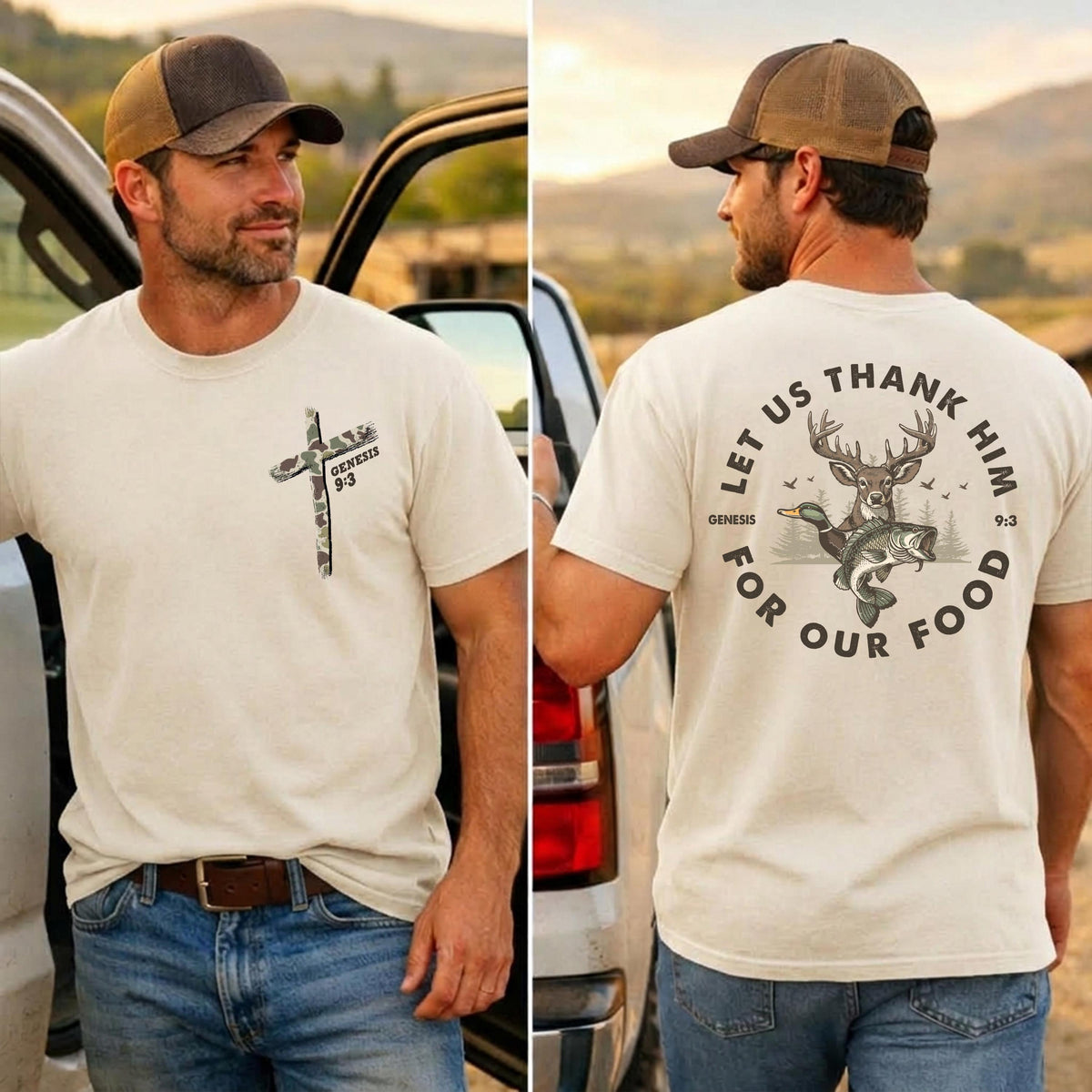 Christian Hunting Comfort Colors® Shirt, Bible Verse Hunting Tee, Hunting Season Dad Gift