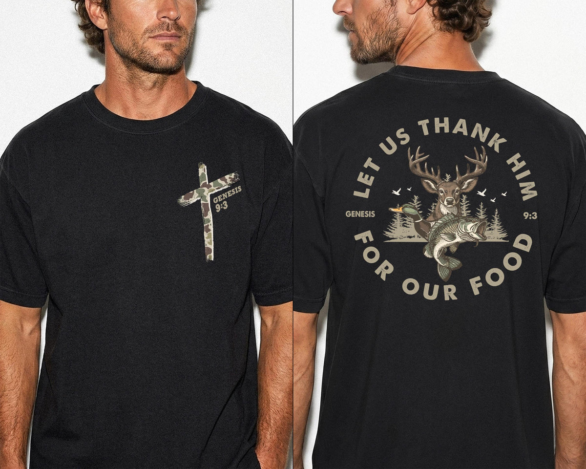 Christian Hunting Comfort Colors® Shirt, Bible Verse Hunting Tee, Hunting Season Dad Gift