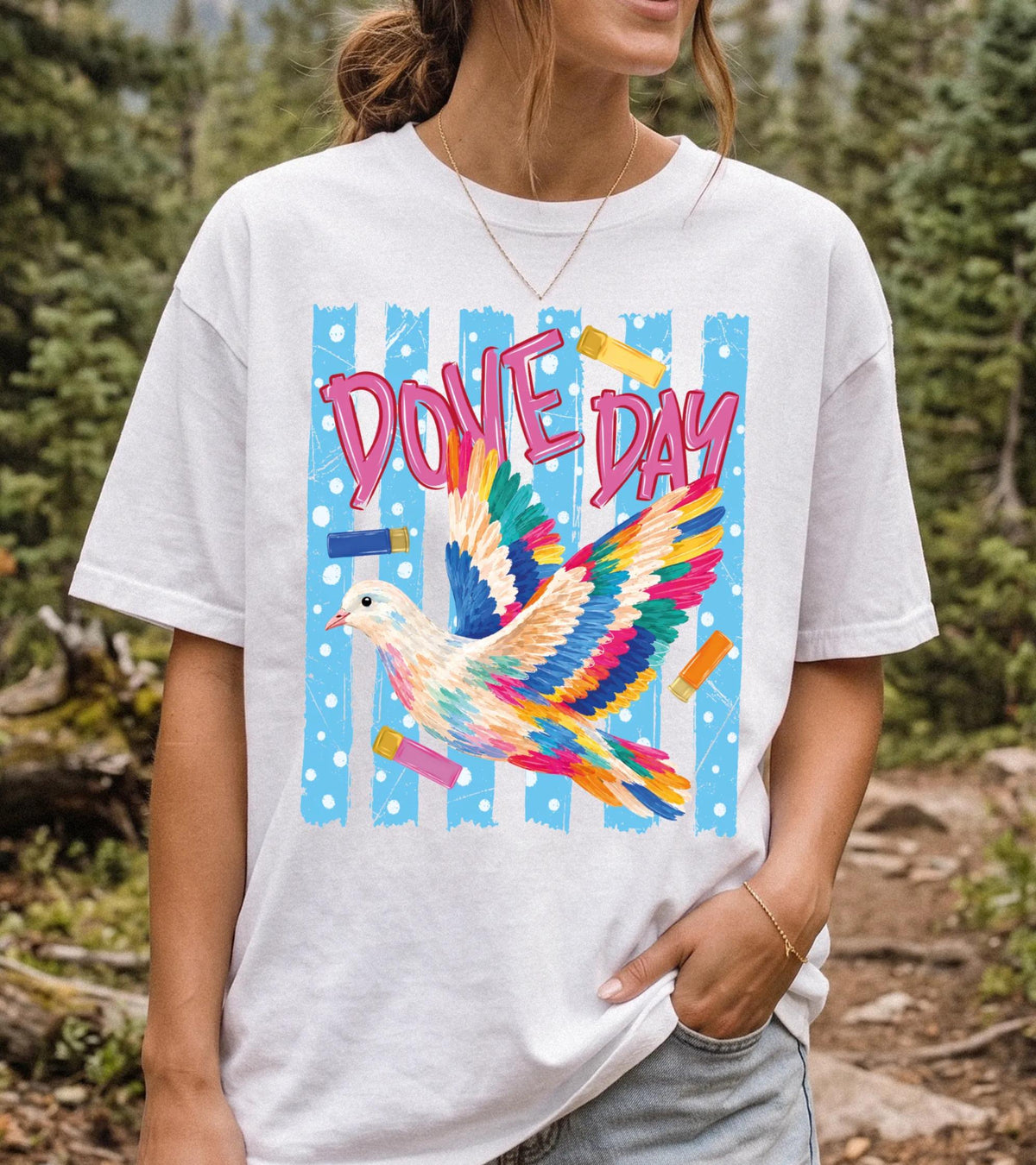 Colorful Dove Day Comfort Colors® Shirt, Hunting Lover Women Tee, Hunting Season Gift