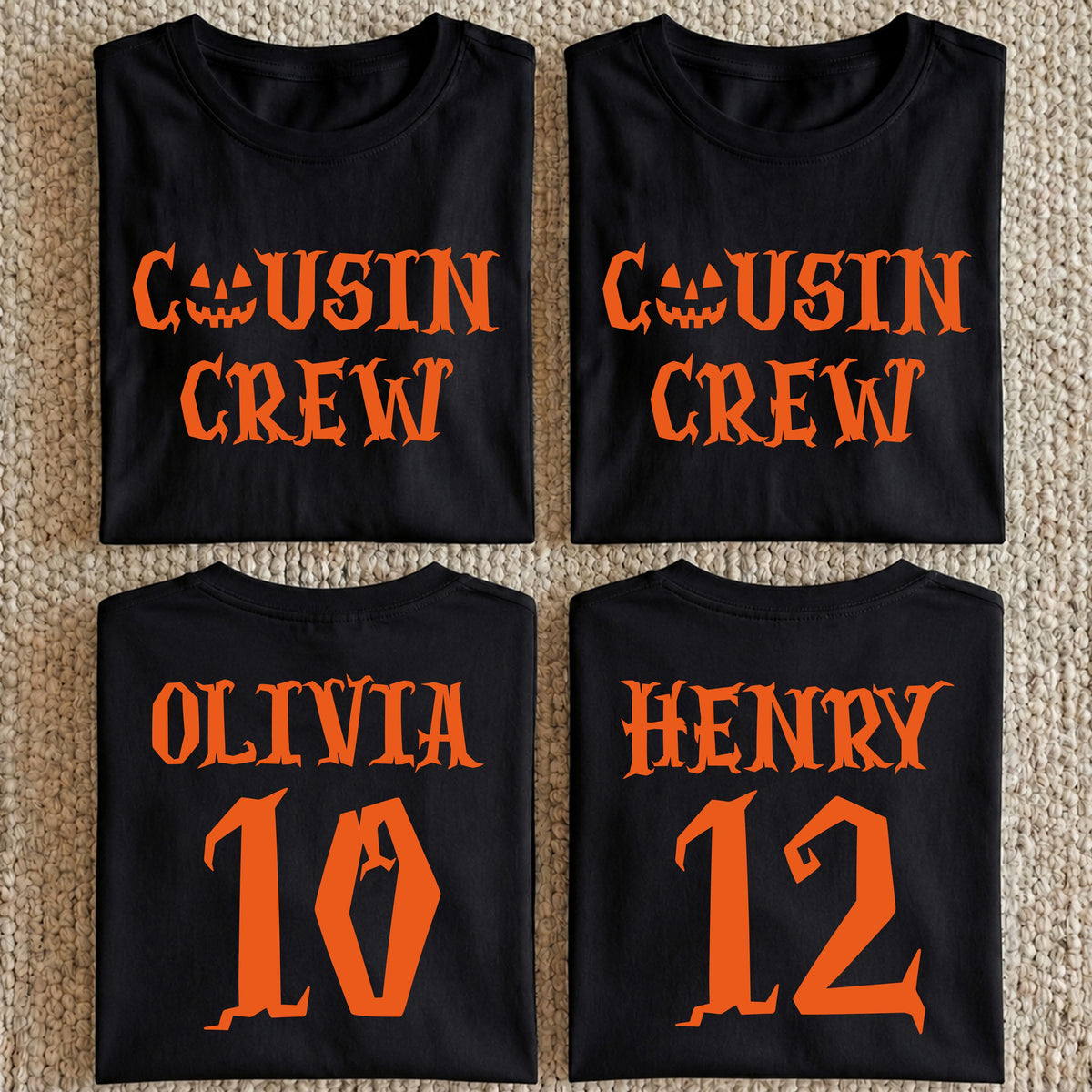 Custom Spooky Cousin Crew Shirt, Halloween Kids Matching Tee, Halloween Cousin Party Gifts