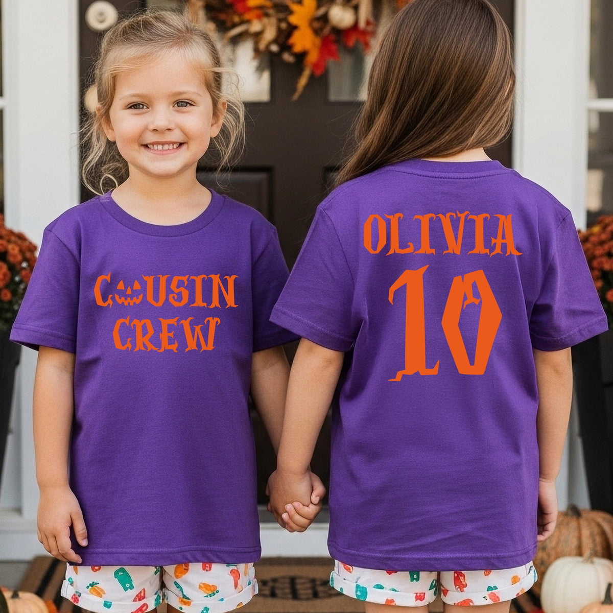 Custom Spooky Cousin Crew Shirt, Halloween Kids Matching Tee, Halloween Cousin Party Gifts