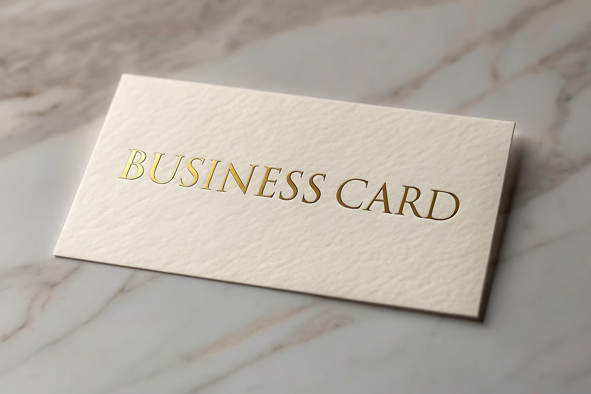 Custom Gold Foil Cards, Elegant Wedding Favors, Branding Tags (Square)