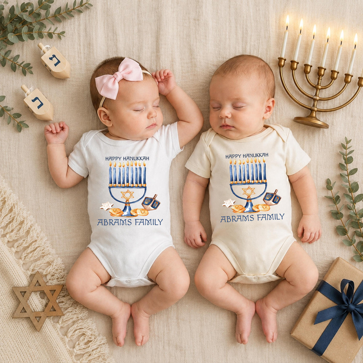 Personalized Hanukkah Family Shirt, Jewish Family Holiday Matching Tees, Menorah Sweatshirt