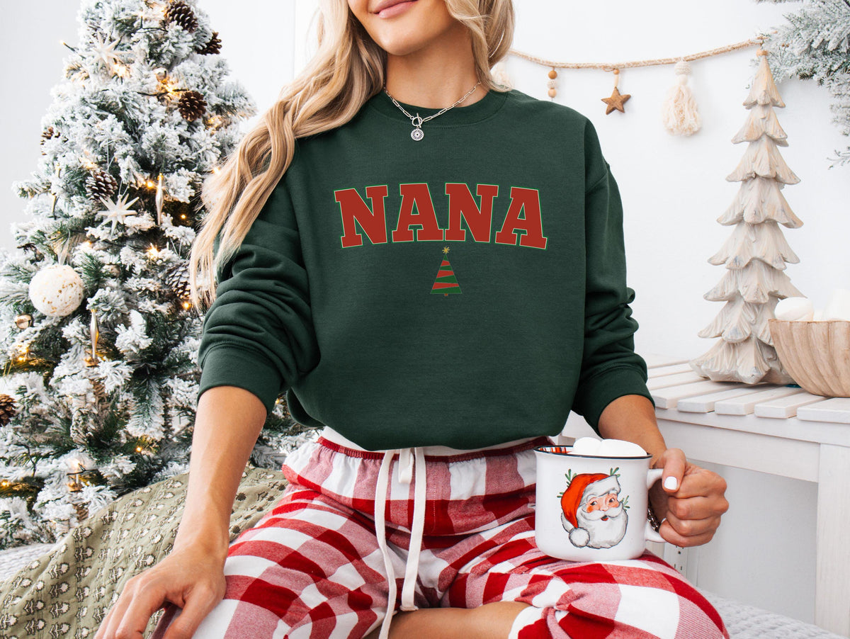 Christmas Tree Family Shirt, Xmas Mama & Dada Matching T-shirt, Christmas Nana and Papa Gift Tee