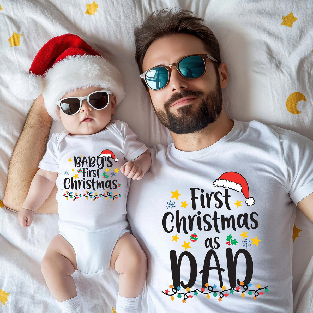 Christmas Family Matching Shirts, 1st Christmas Mom & Dad Gift Tee, Grandma Grandpa Xmas Sweatshirt