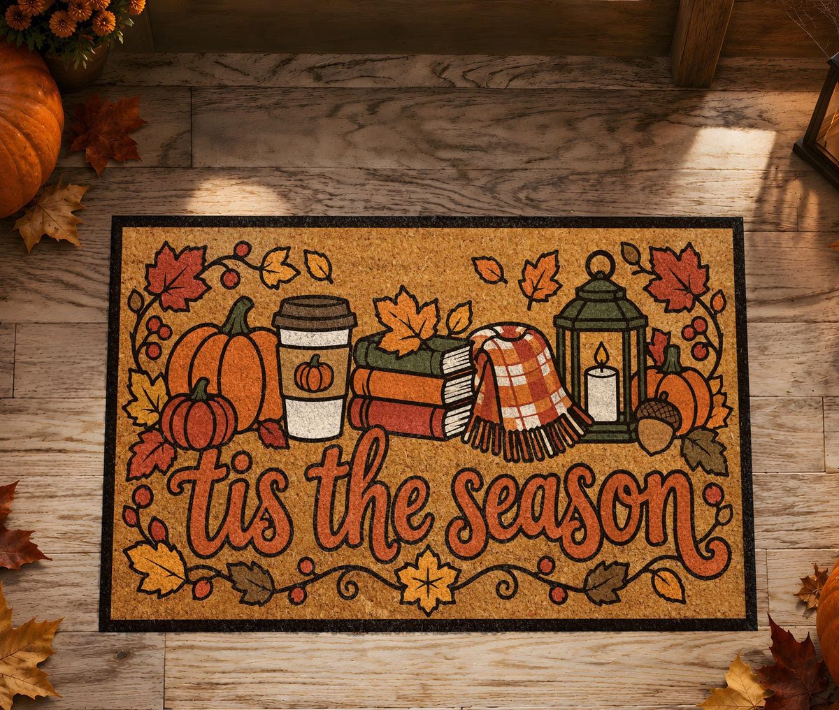 Tis the Season Autumn Coir Doormat