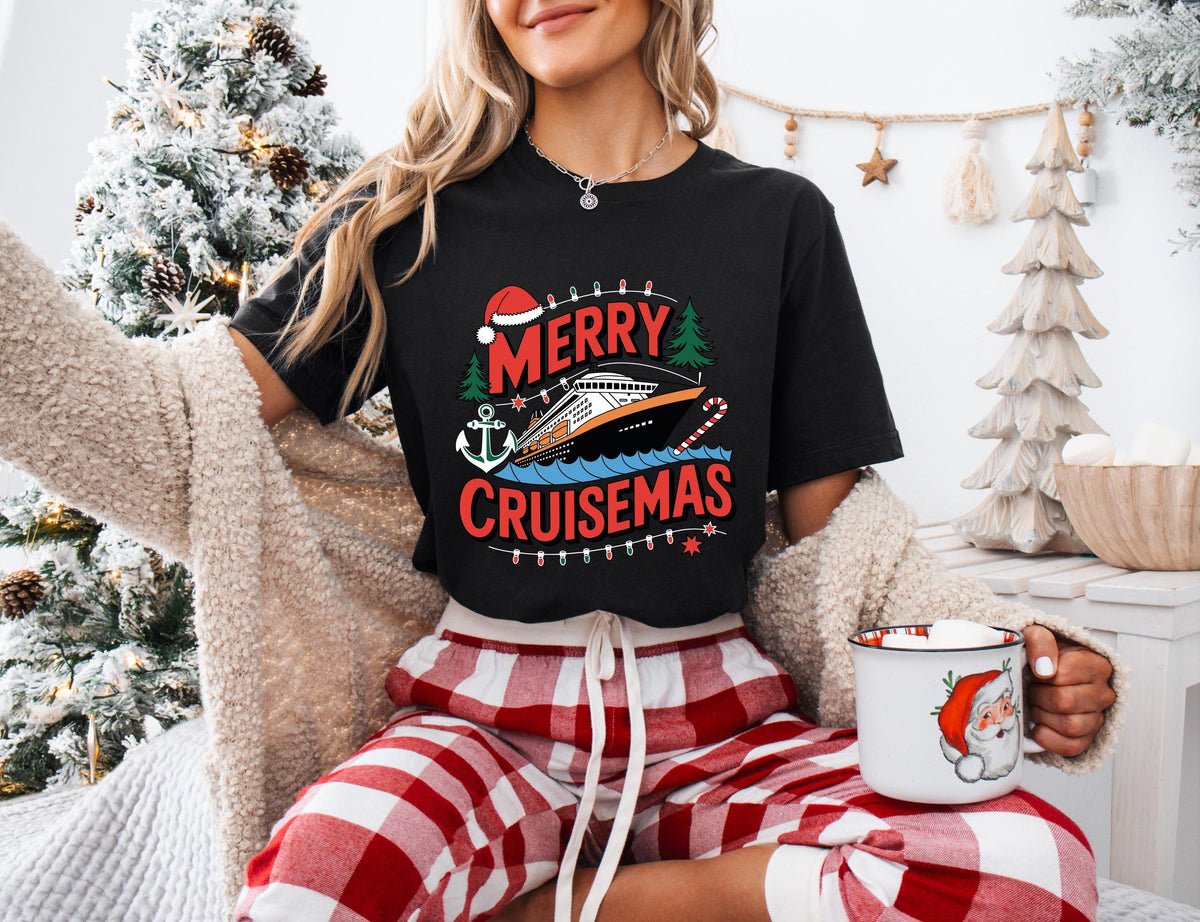 Merry Cruisemas Sweatshirt, Christmas Holiday Trip T-Shirt, Christmas Cruise Family Matching Tees