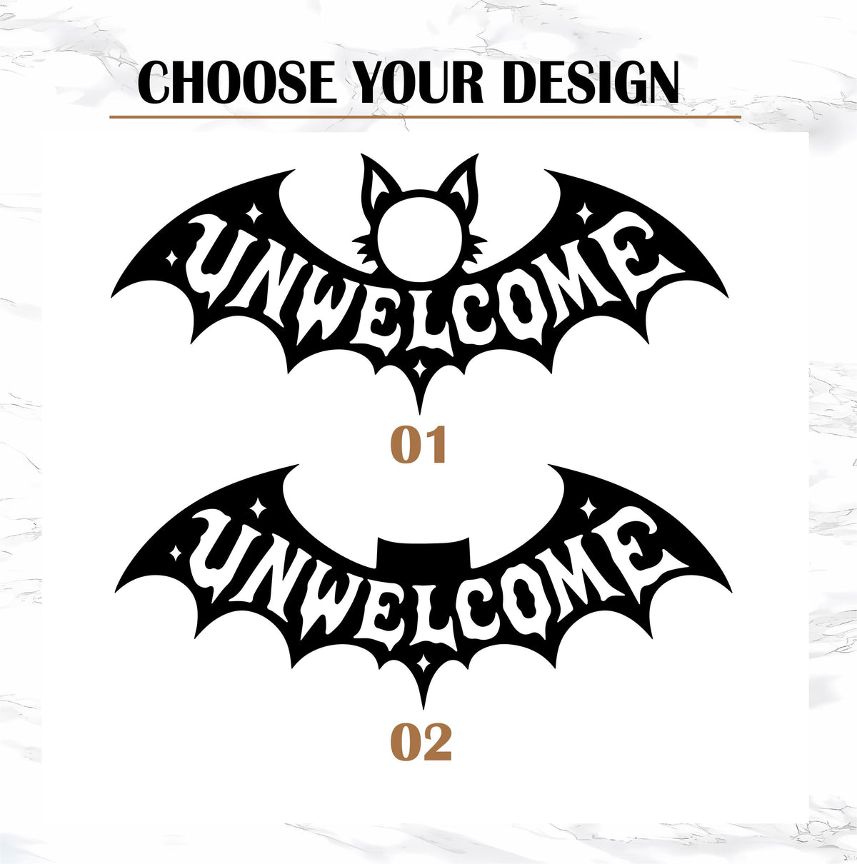Spooky Halloween Bat Welcome Mat, Funny Go Away Front Door Mat