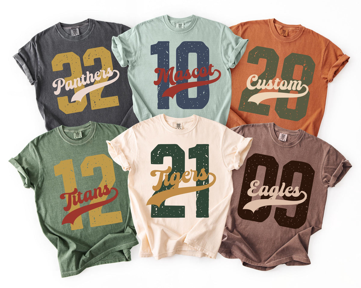 Personalized School Name and Number Shirt