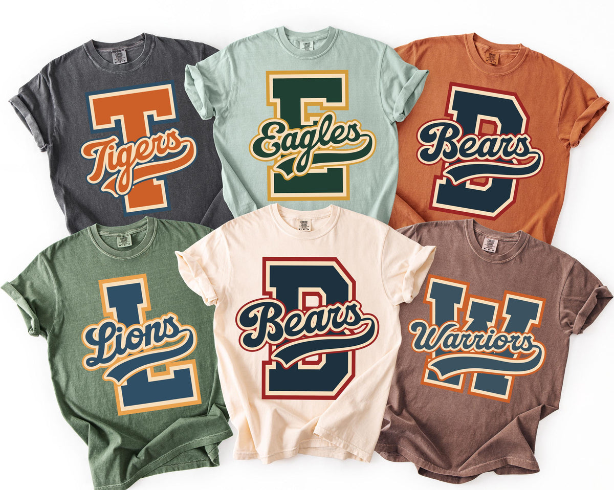 Personalized School Initial and Team Name Shirt