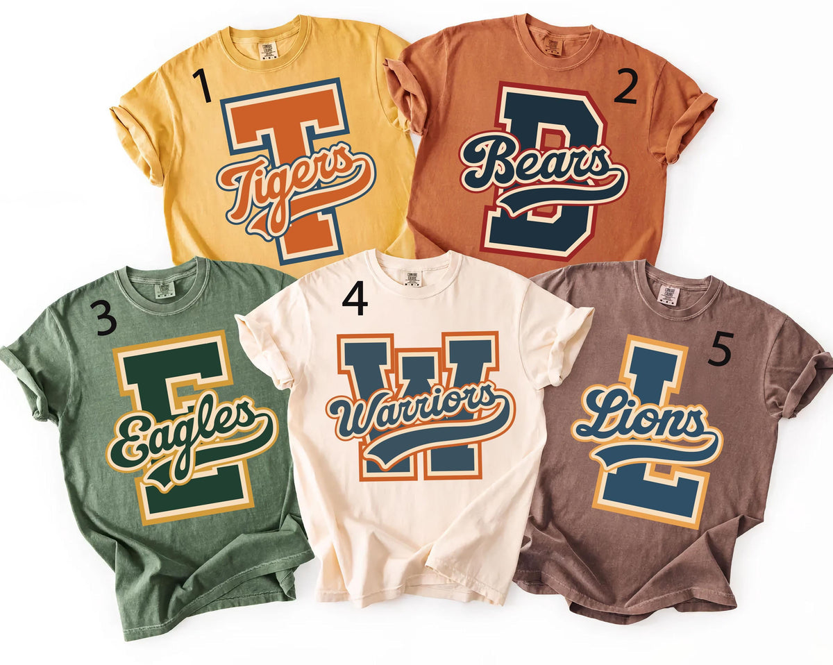 Personalized School Initial and Team Name Shirt