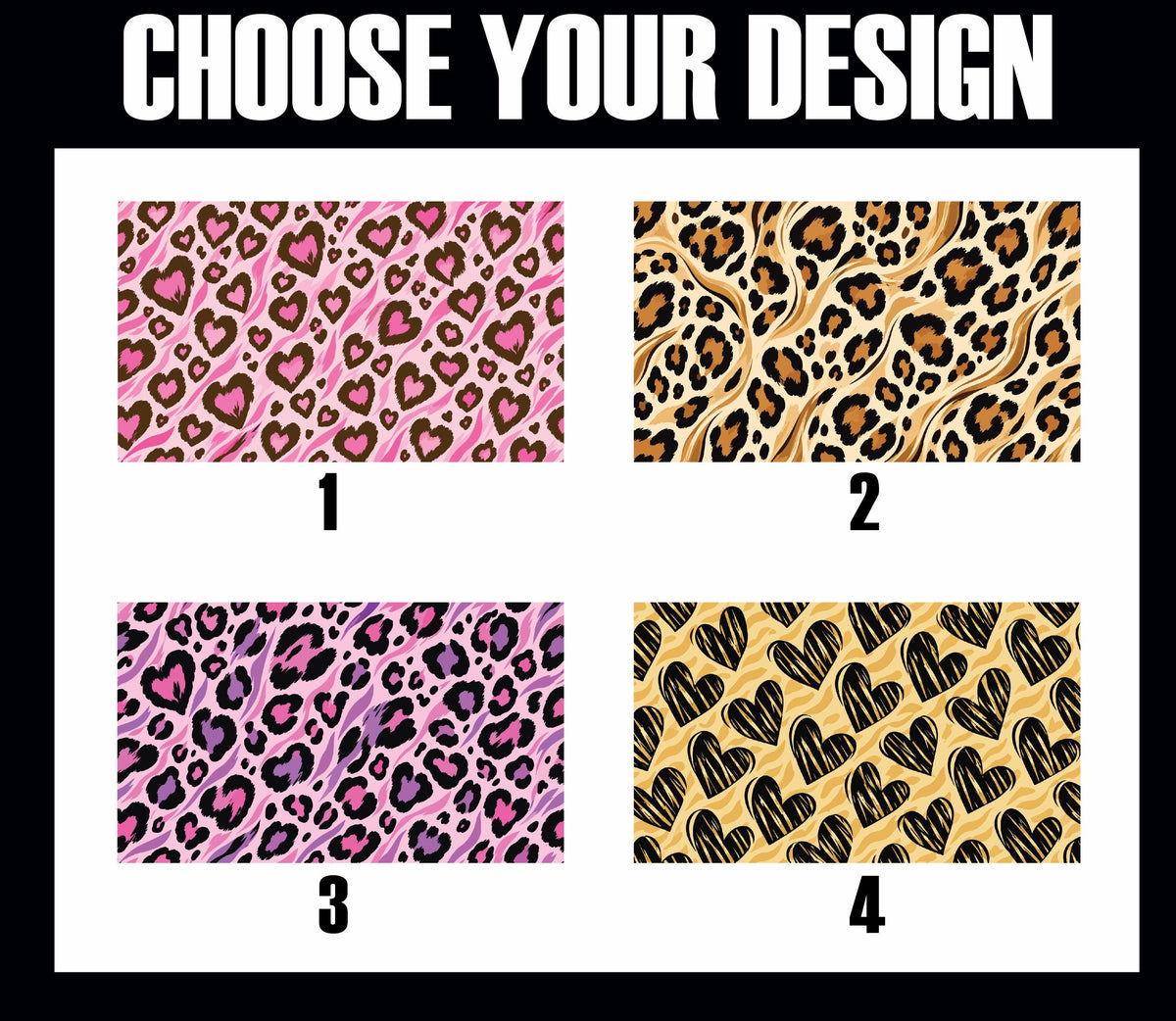 Leopard Print Heart Mousepad, Pink Cheetah Pattern Desk Mat (12x32")