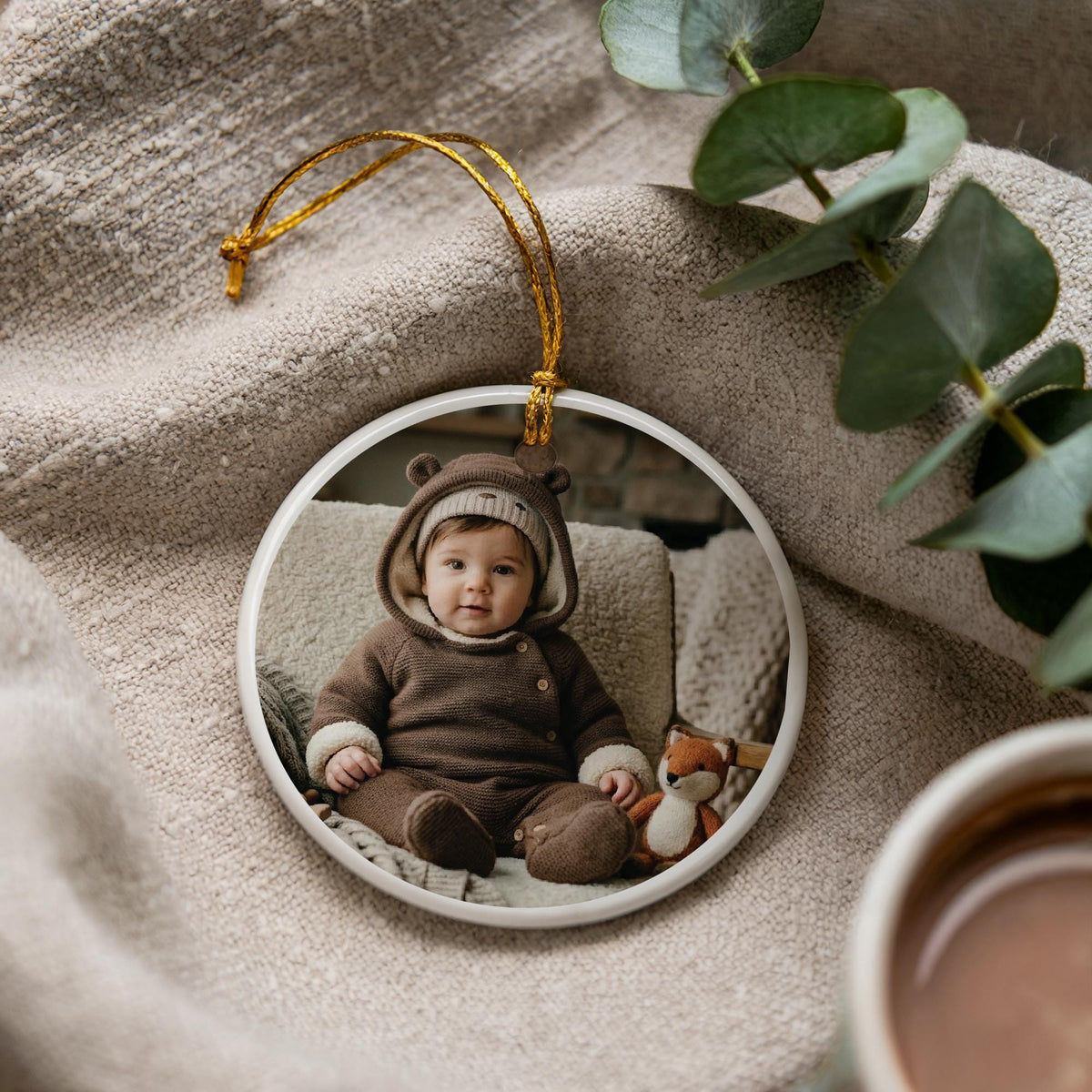 My First Christmas Photo Ornament, Baby Photo Xmas Decoration