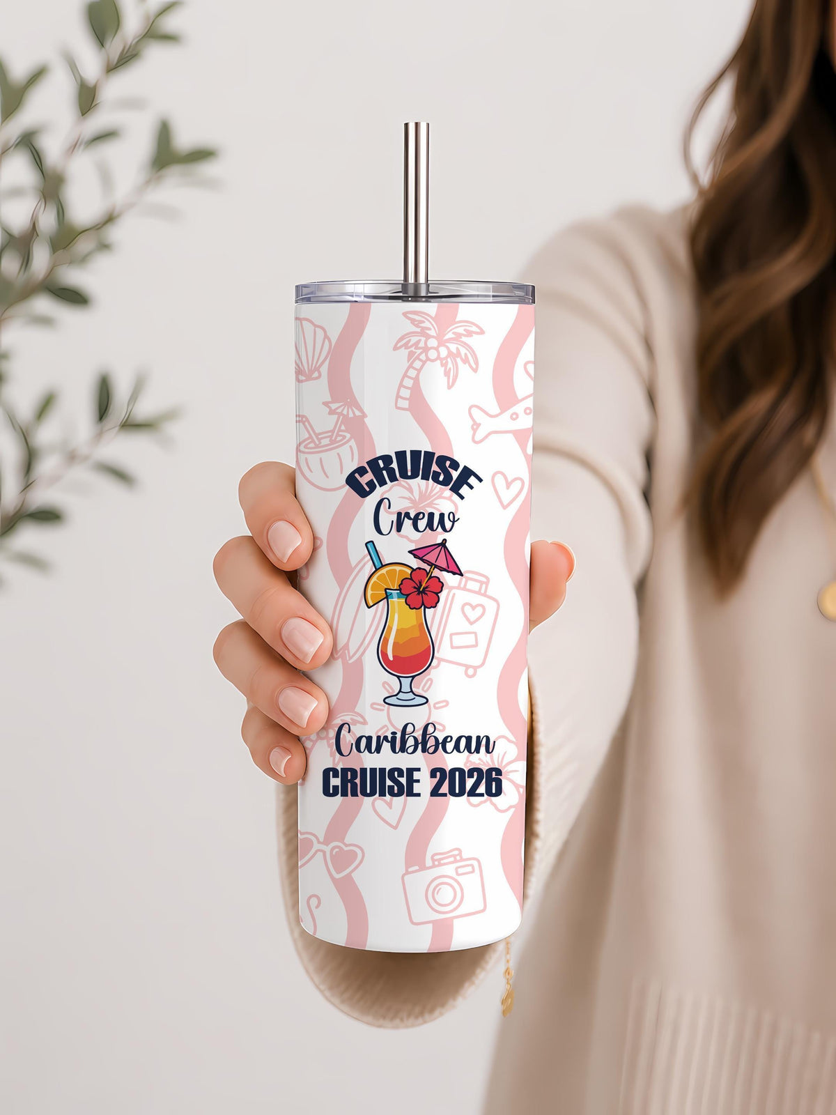 Personalized Girls Trip and Cruise Tumbler, 20 oz