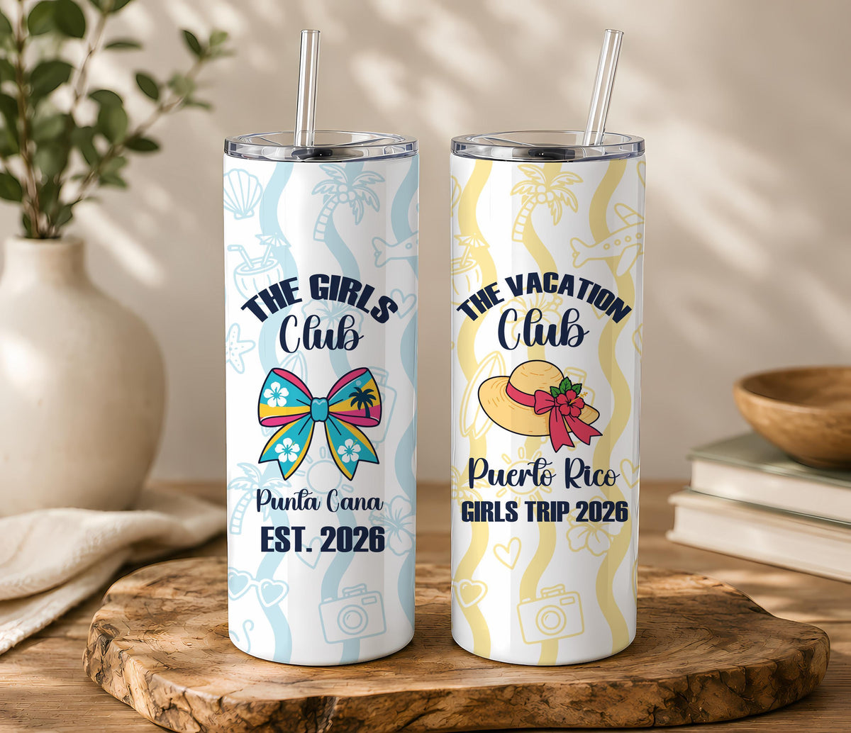 Personalized Girls Trip and Cruise Tumbler, 20 oz