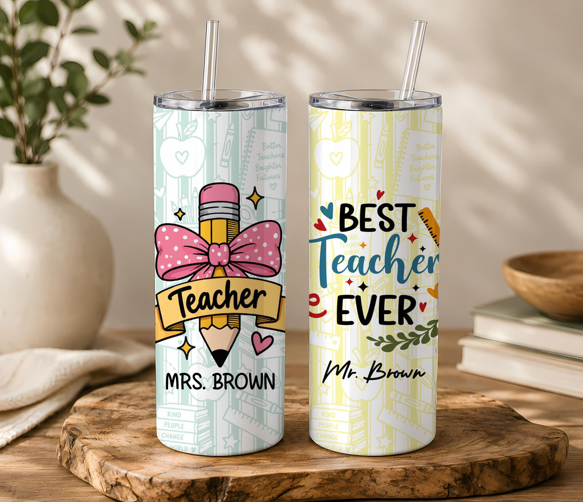 Personalized Teacher Pencil Tumbler, 20 oz