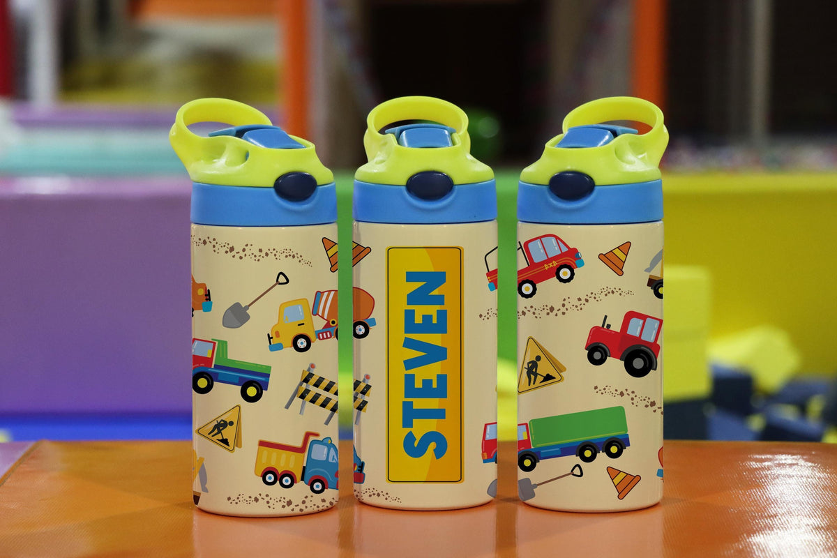 Space and Astronaut Water Bottle For Kids, Custom Car Tumbler, Preschool Drinkware
