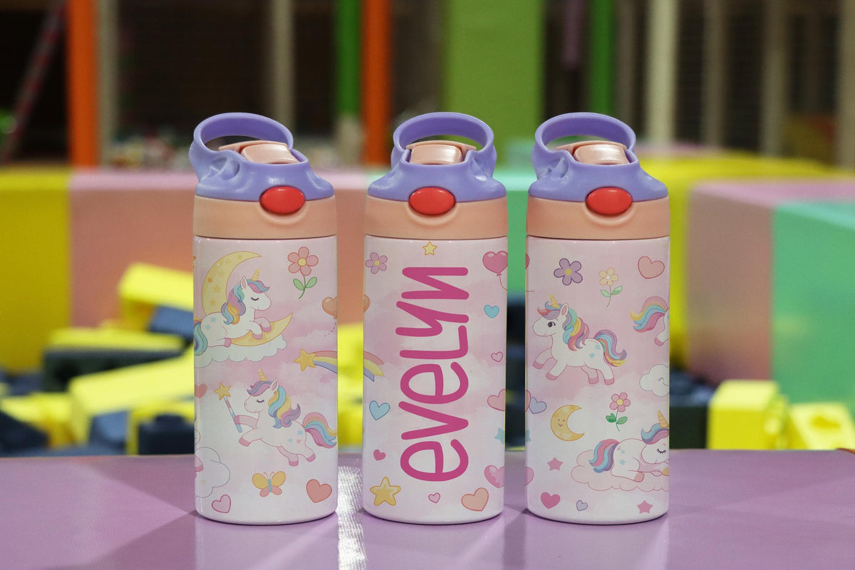 Space and Astronaut Water Bottle For Kids, Custom Car Tumbler, Preschool Drinkware