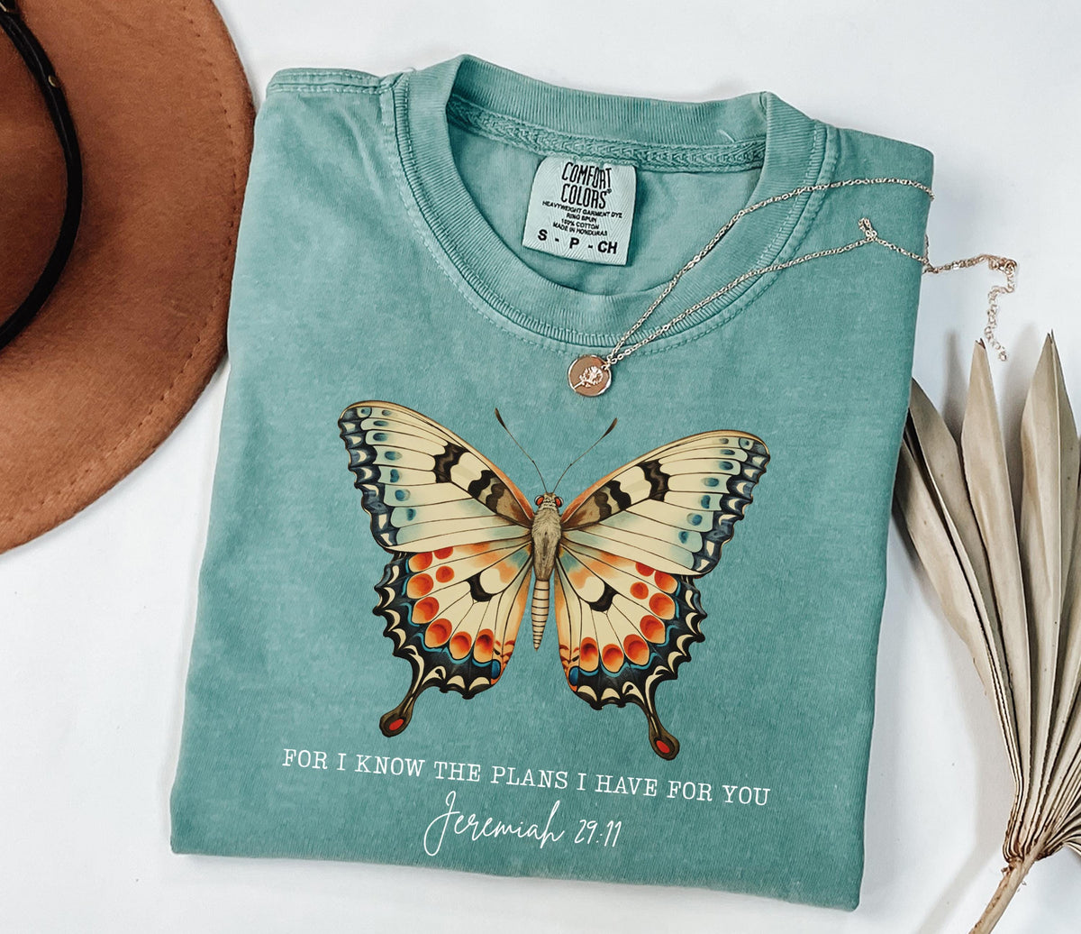 Comfort Colors® For I Know The Plans I Have For You Shirt, Jeremiah 29:11 T-Shirt, Bible Verse Tees, Jesus Lover Tee, Worship Leader Shirt