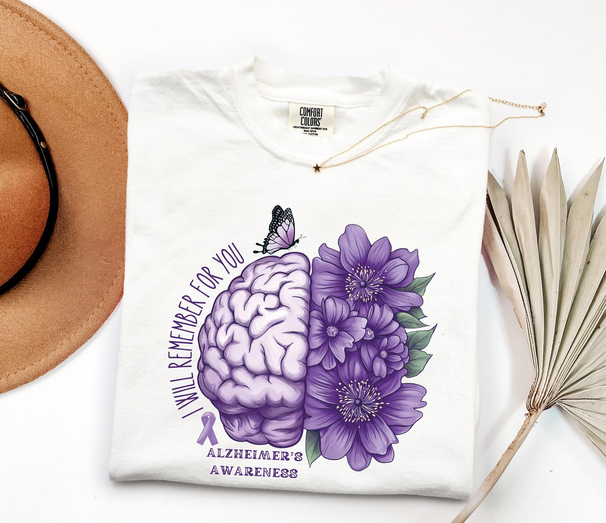 Alzheimer’s Awareness Floral Brain Shirt