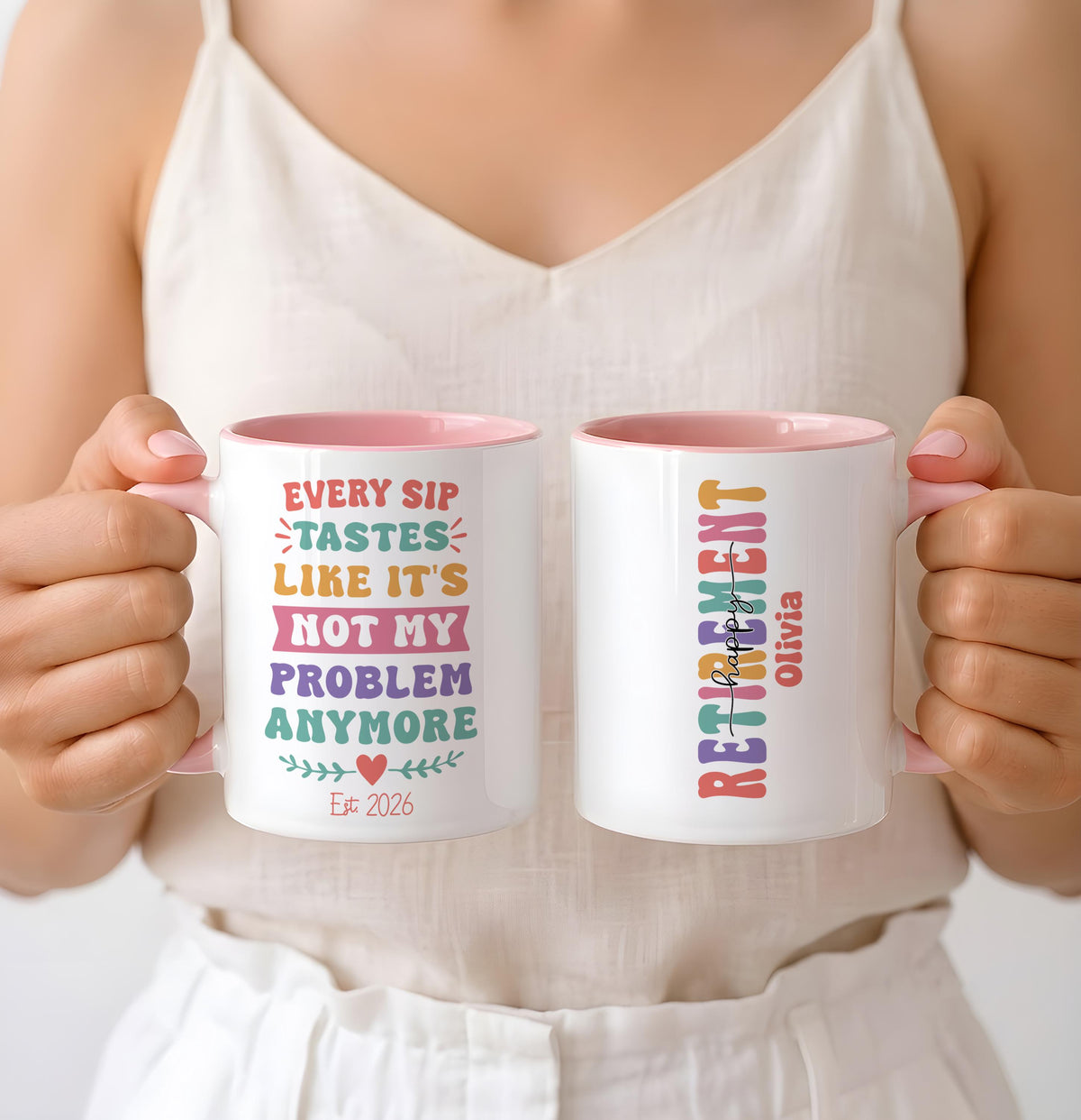 Personalized Retirement Mug, Custom Retired Coffee Cup, Funny Coworker Retirement Gift