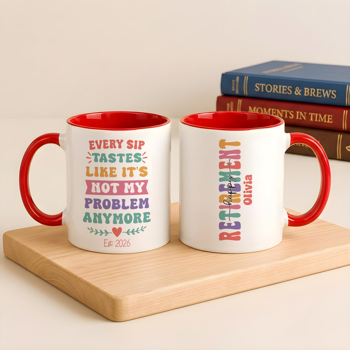 Personalized Retirement Mug, Custom Retired Coffee Cup, Funny Coworker Retirement Gift