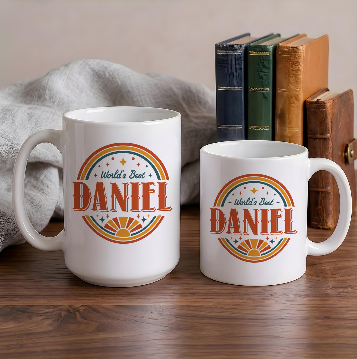 Custom Name Coffee Mug, Vintage Style Birthday Gift for Him (11oz or 15oz)