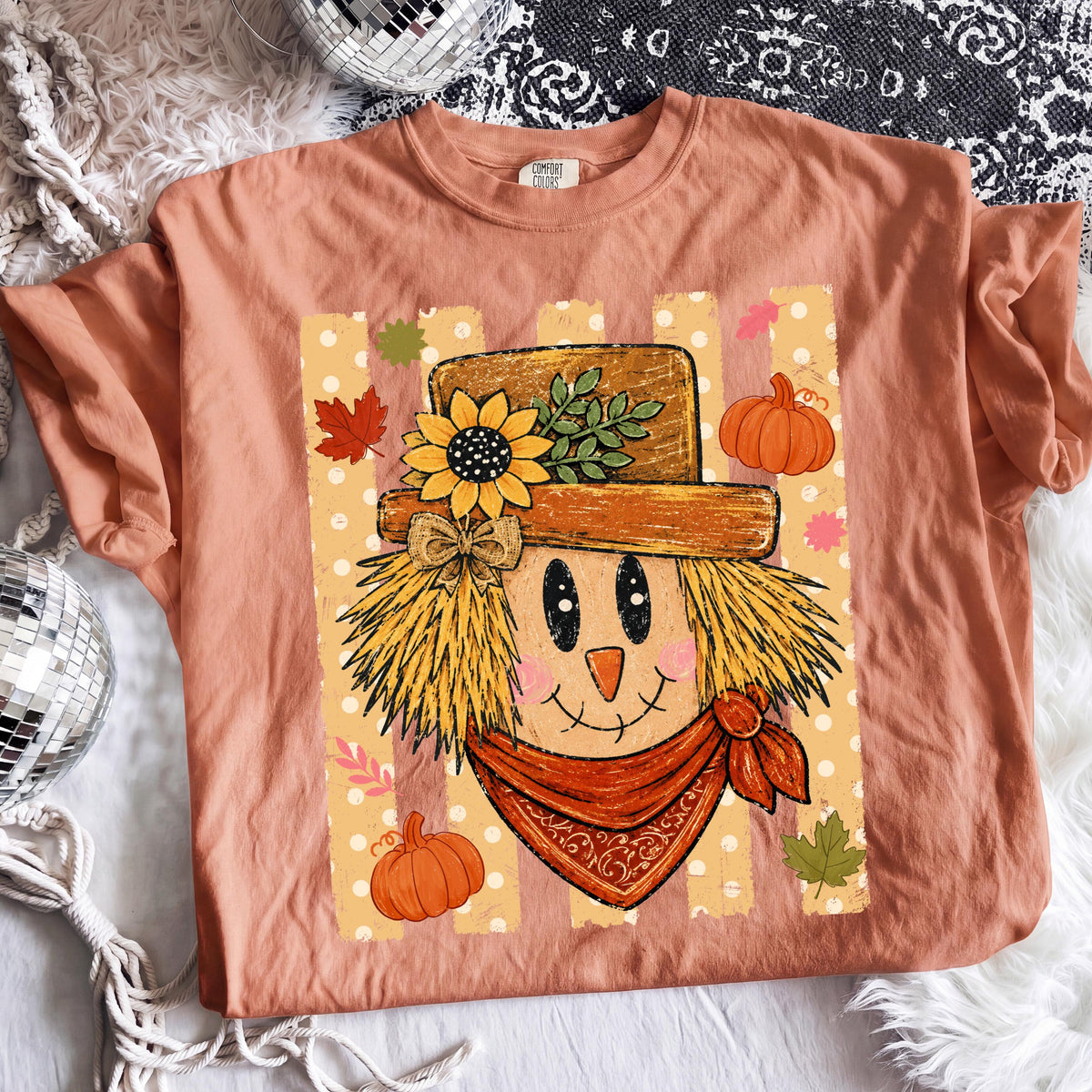 Spooky Vibes Comfort Colors® Shirt, Scarecrowish Fall T-Shirt, Funny Halloween Gift Tee