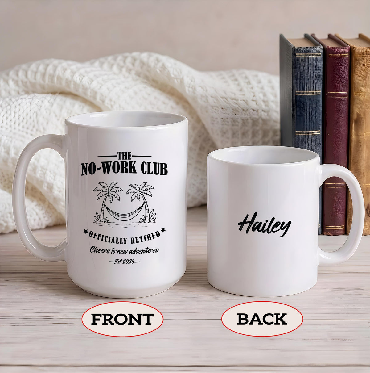 The No-Work Club Retirement Mug, Officially Retired Gift, Funny Coworker Retirement Coffee Cup