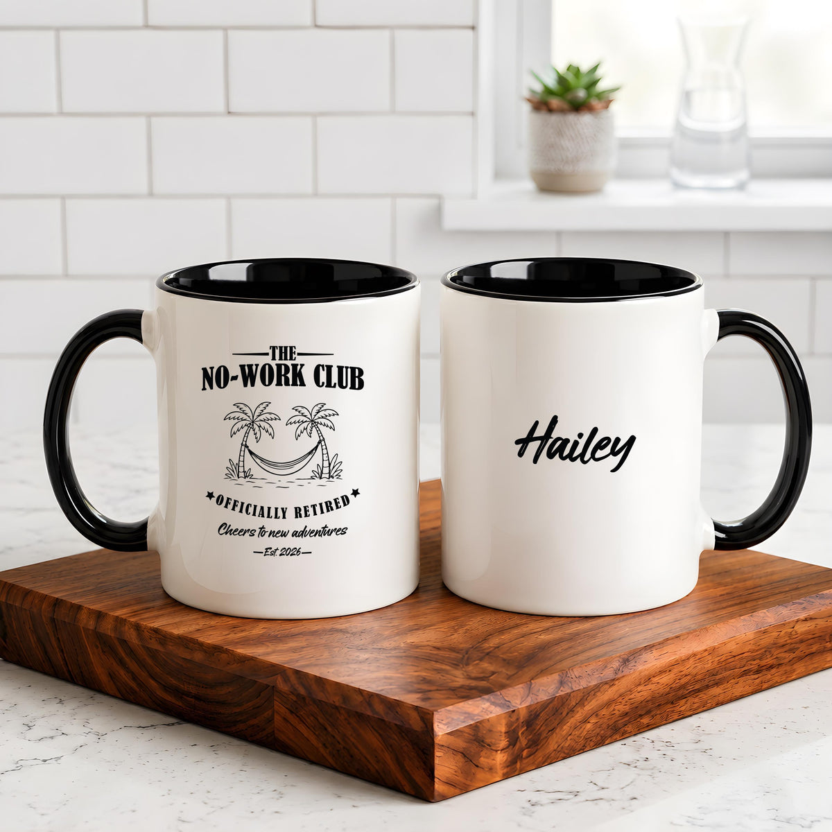 The No-Work Club Retirement Mug, Officially Retired Gift, Funny Coworker Retirement Coffee Cup