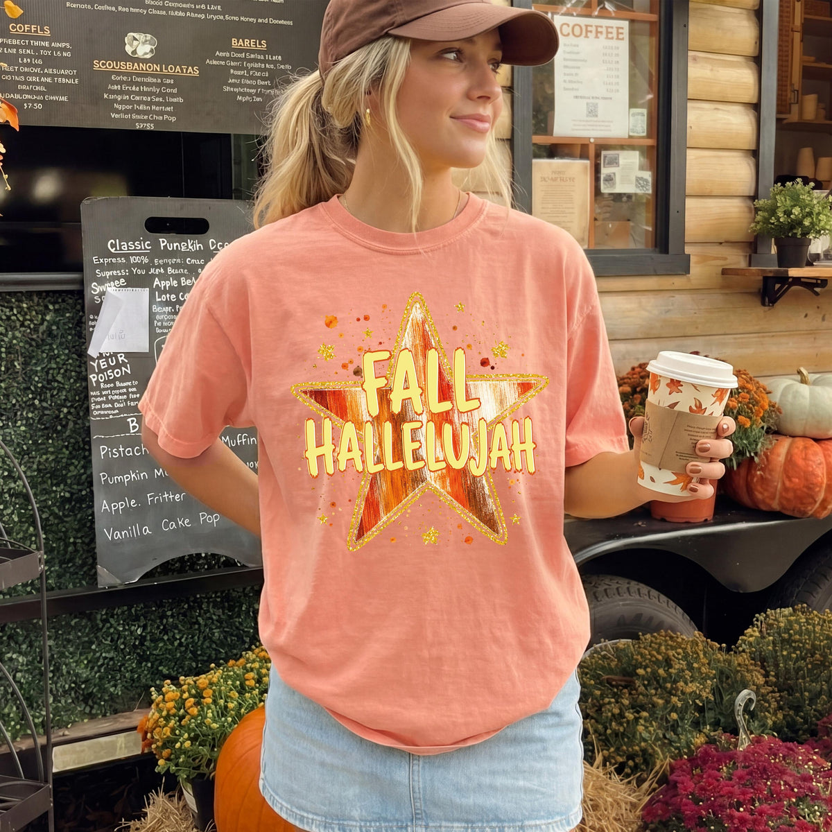 Fall Hallelujah Comfort Colors® Long Sleeve, Christian Fall Season T-Shirt, Autumn Lovers Gift Tee