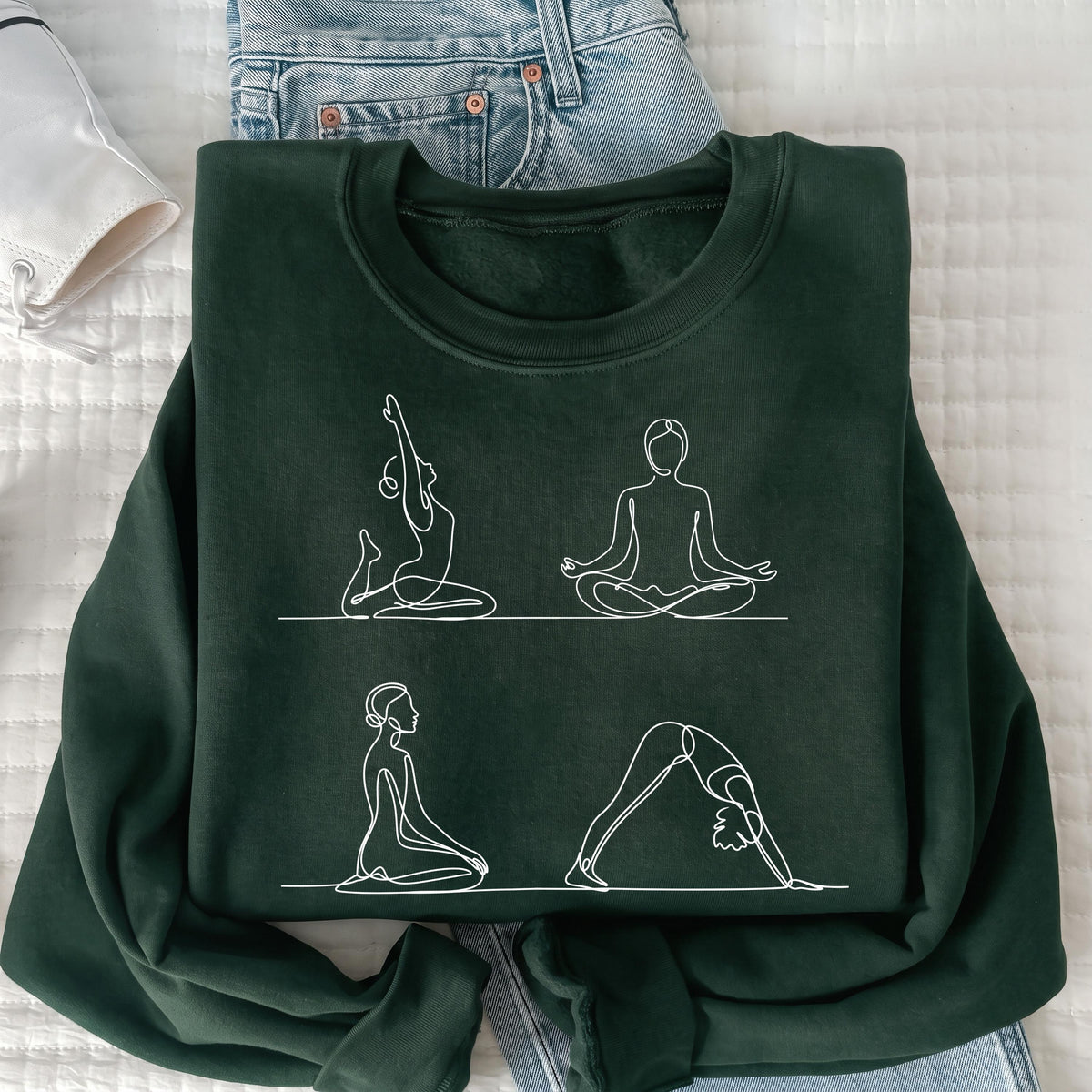 Yoga Poses Line Art Shirt