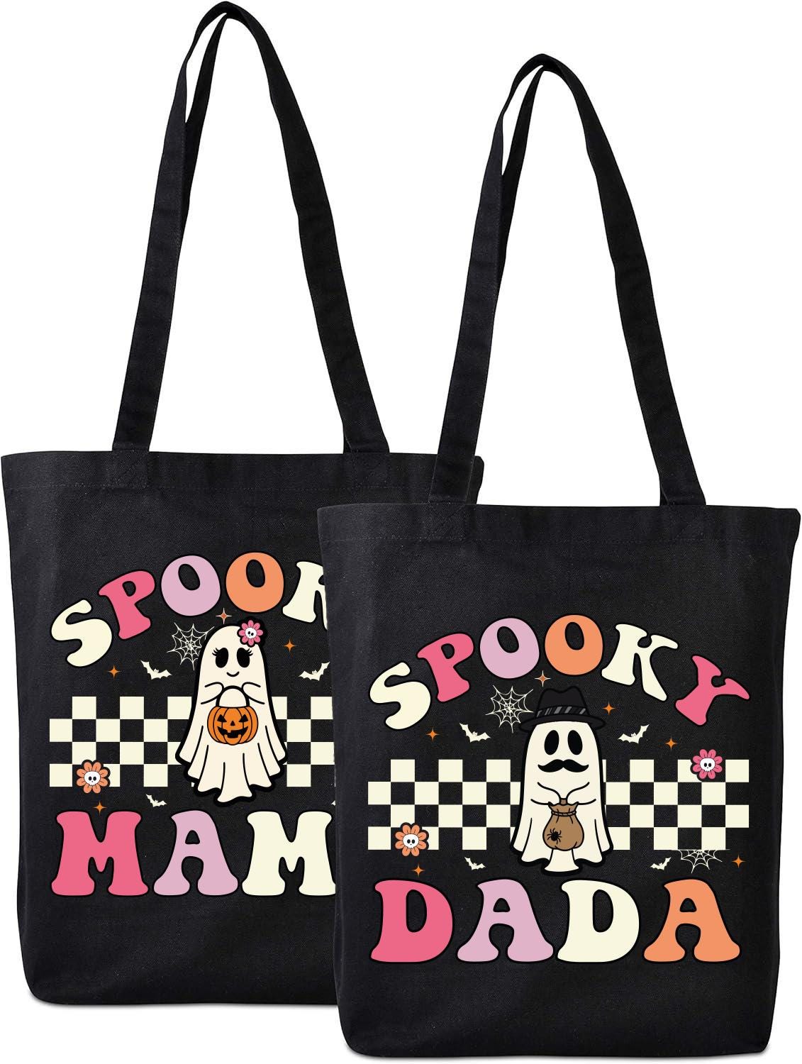 Custom Ghoul Birthday Tote Bag, Halloween Birthday Kids Bags, Personalized Spooky Tote Bag, Trick or Treat Matching Totes