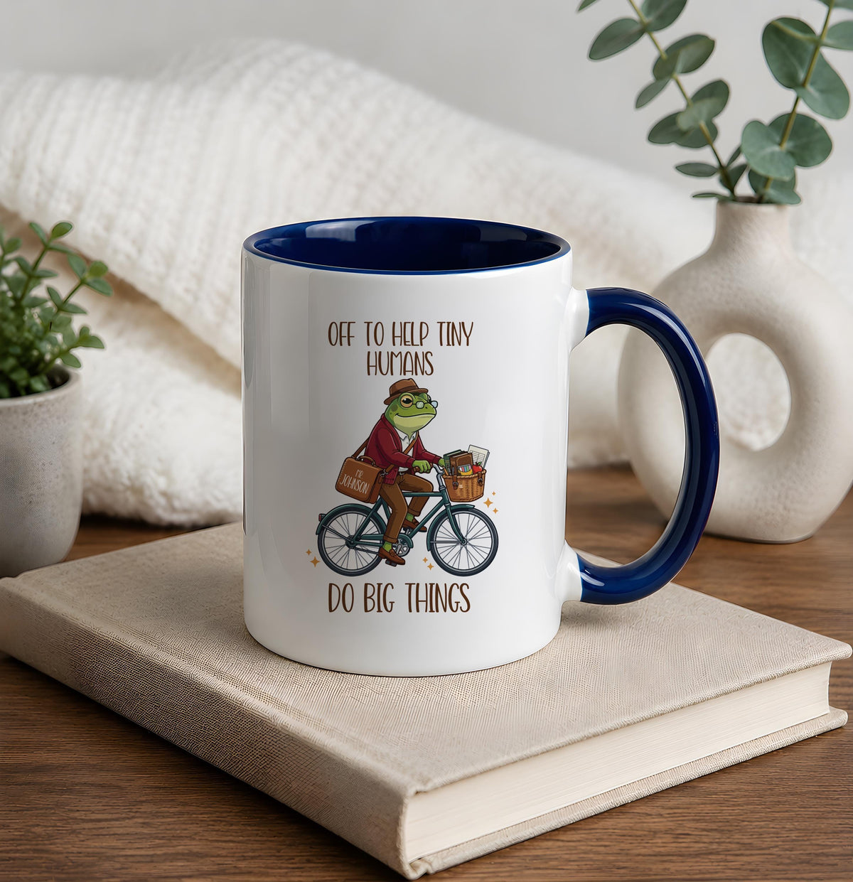 Personalized Teacher Appreciation Coffee Mug, Custom Funny & Cute Teacher Cup