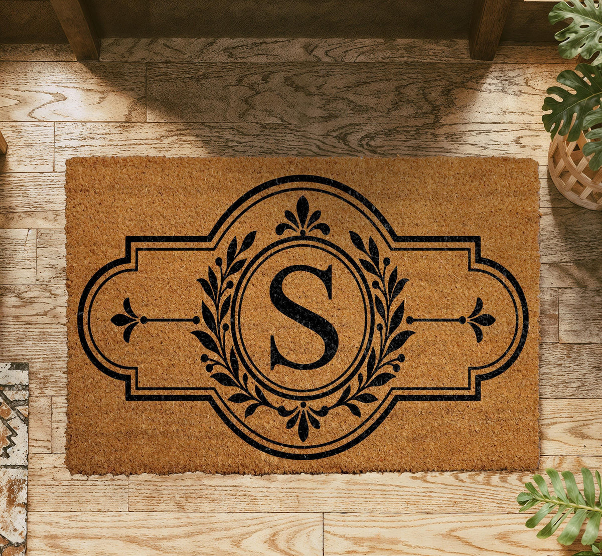 Custom Monogram Doormat, Personalized Initial Welcome Mat, New Home Housewarming Gift
