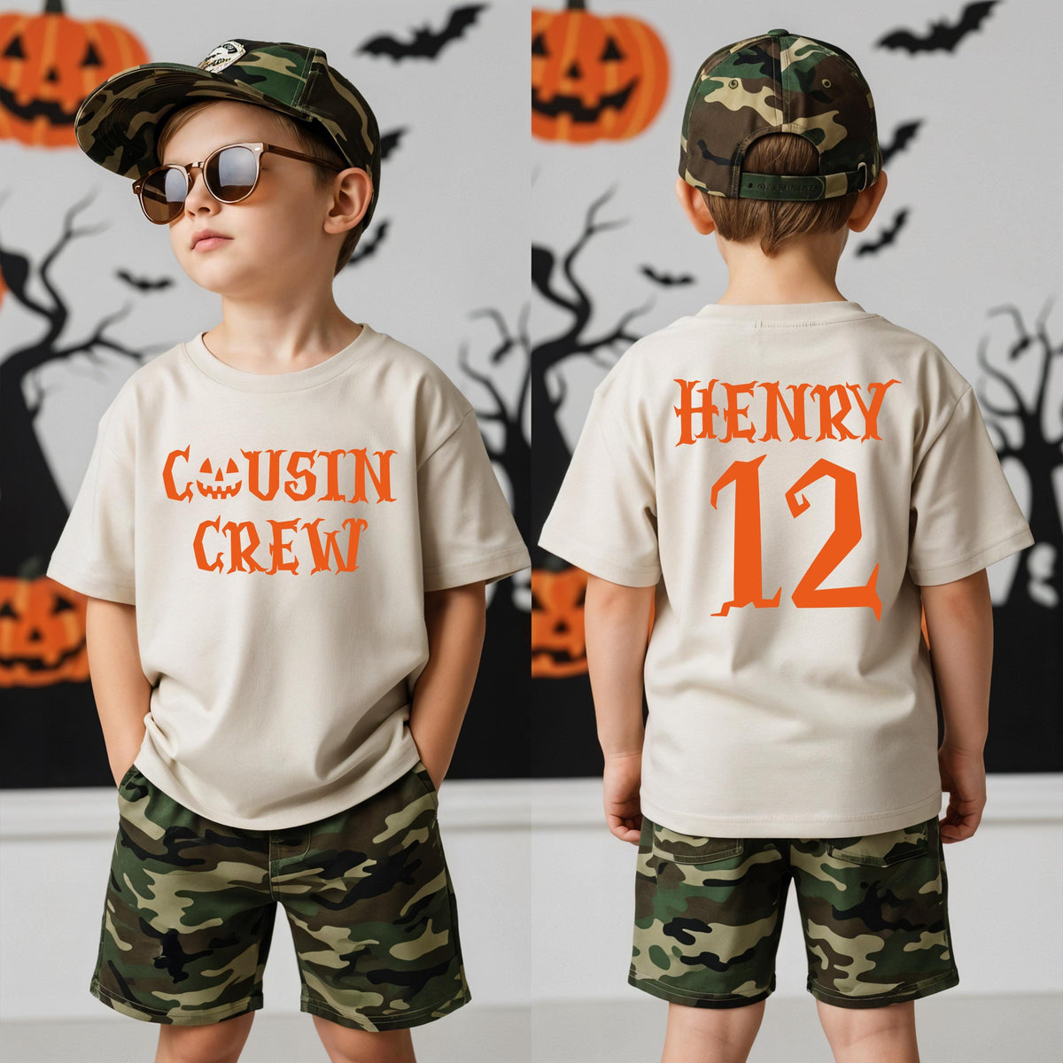 Custom Spooky Cousin Crew Shirt, Halloween Kids Matching Tee, Halloween Cousin Party Gifts
