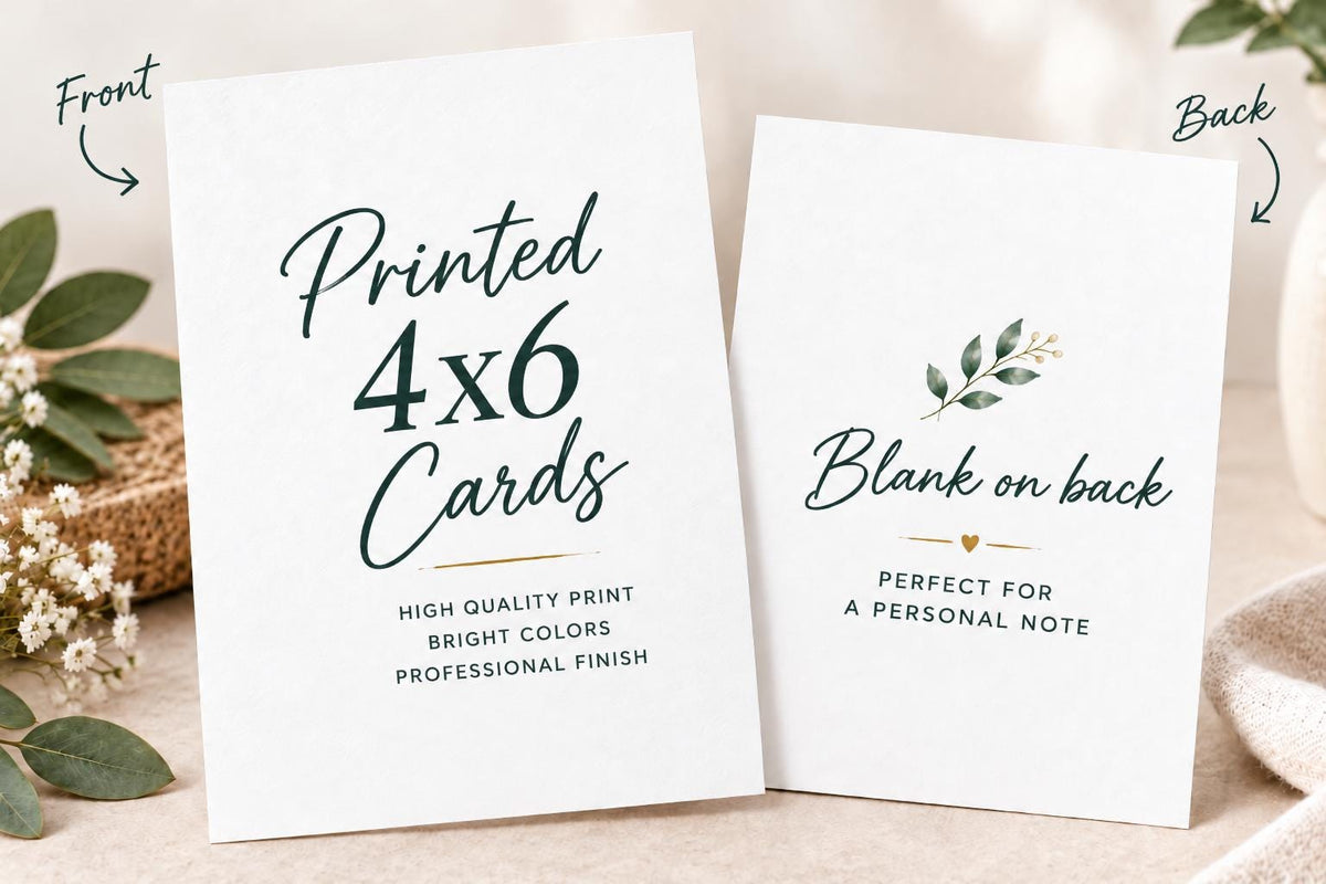 Custom 4x6 Printed Cards, Your Design, Professionally Printed (Physical Product)