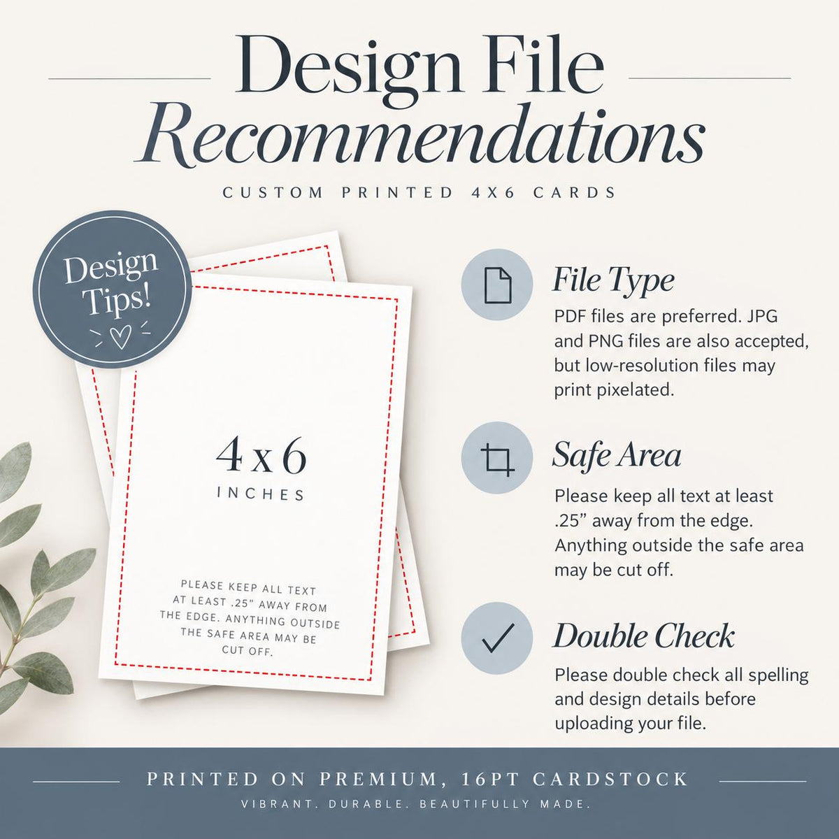 Custom 4x6 Printed Cards, Your Design, Professionally Printed (Physical Product)
