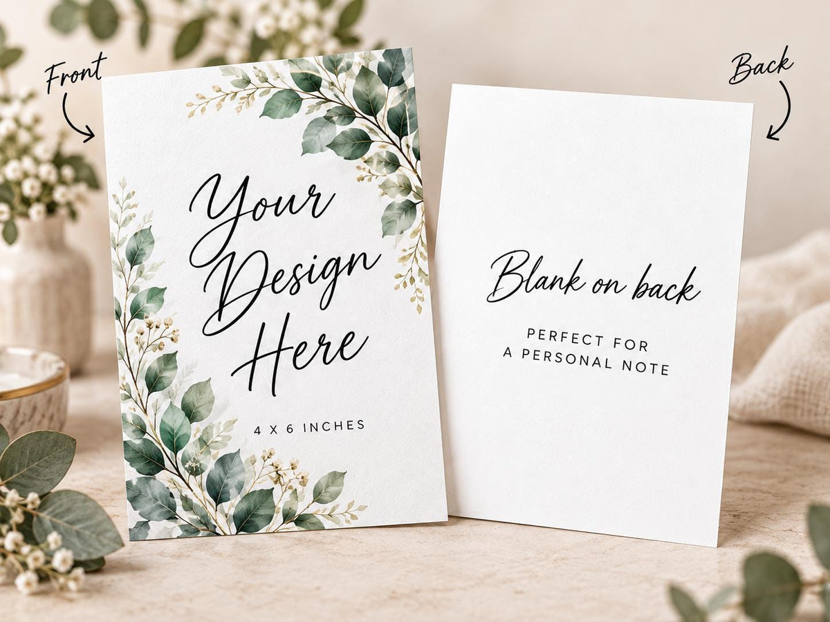 Custom 4x6 Printed Cards, Your Design, Professionally Printed (Physical Product)