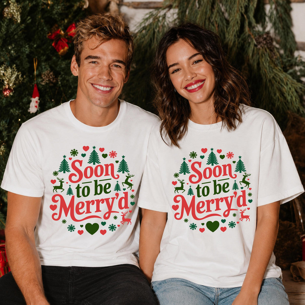 Christmas Engaged Matching Shirt, Soon to be Merry'd Christmas Sweatshirt