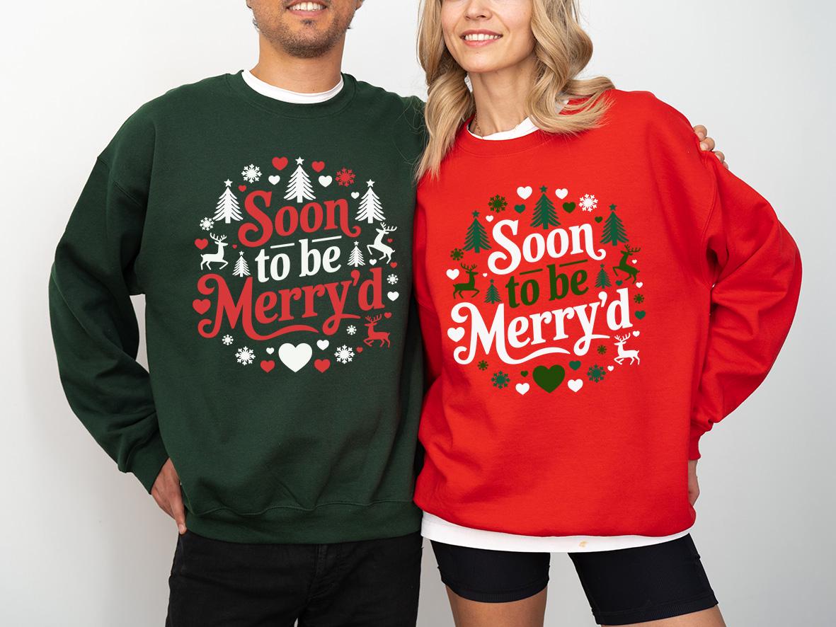 Christmas Engaged Matching Shirt, Soon to be Merry'd Christmas Sweatshirt